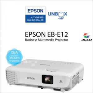 Epson EB-E12 XGA Business Projector, 3LCD Projection Technology, 3,600 1 kolok 55381