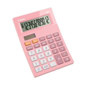 Canon Pink 12 Digit Desktop Calculator Solar Large Display Tax 1 kolok 55461