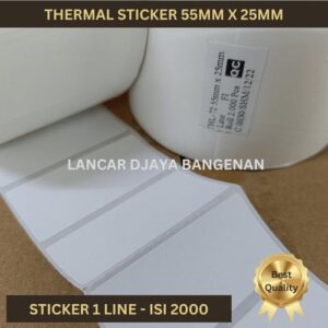 Thermal Eco Barcode Label 55x25mm 1000 Per Roll 20 Per Box 1 kolok 56173