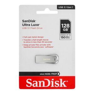 Sandisk Ultra Luxe Usb Flash Drive 3.1 128gb Silver Grey 1 kolok 56235