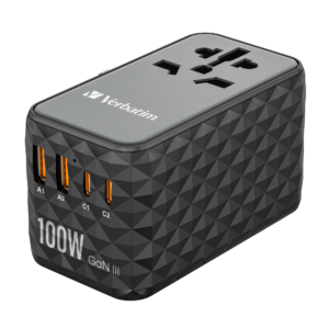 Verbatim Uta-06 Gan iii Universal Travel Adapter With 2 X Usb-c Pd 100w