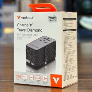Verbatim Charge 'n' Travel Diamond 85w Rectractable Cable Cnt-02