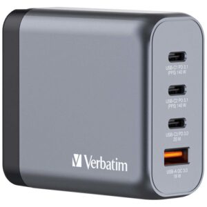 Verbatim Gnc-140 Gan Charger 140w With 2 X Usb-c Pd