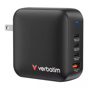 Verbatim Mini Gan Charger 165W 4 Port Us/Eu/Uk Adp