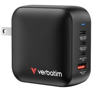 Verbatim Mini Gan Charger 100W 4 Port Us/Eu/Uk Adp