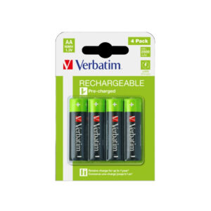 Verbatim Aa Premium Rechargeable Batteries Hr6 4 Pack