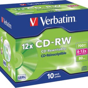 Verbatim Cd-rw 8 X12x 700mb 10 Pack