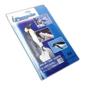 Penguin Inkjet Iron Paper On For Light Textiles 10 Sheets A