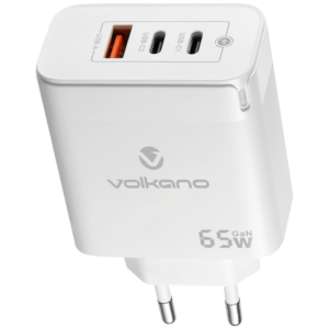 Volkano Potent Trio 65w GaN 3 Port Wall Charger 1 kolok 57144