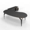 shell exec desk and storage black