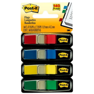 3M Flags Mini Post-it Asst Std 140’s