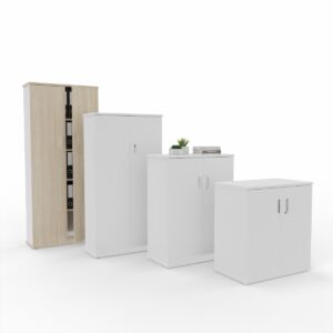 storage bookcases with doors