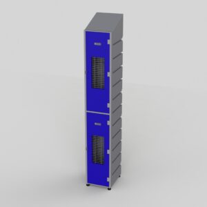2 Tier Plastic Locker | Slant Top Mesh