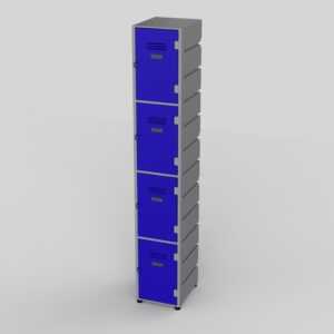 4 TIER PLASTIC LOCKER - FLAT TOP