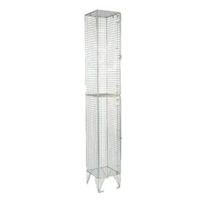 2 COMPARTMENT STEEL WIREMESH LOCKER