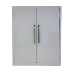 2 DOOR STORAGE CABINET WITH SHELVES - 6 COMPARTMENTS
