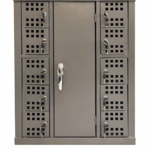 10 COMPARTMENT -  STEEL CELL PHONE LOCKER