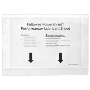 Fellowes Shredder Lubrication Sheet 10 Pack