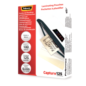 Fellowes Laminating Pouches 54 x 86mm 125 MIC 100 Pack Advanced 54 x 86mm 125 micron 100 Pack 2 5306302 1