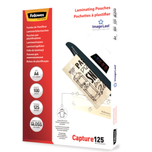 Fellowes Laminating Pouches A4 125 MIC 100 Pack Advanced 216mm x 303mm 125 micron 100 Pack 2 5307407 1 1