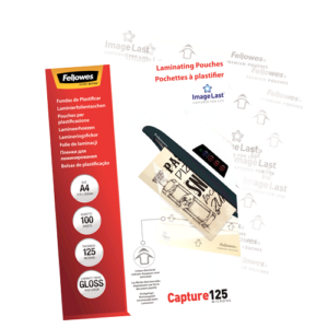 Fellowes Laminating Pouches A4 125 MIC 100 Pack Advanced 216mm x 303mm 125 micron 100 Pack 3 5307407 2
