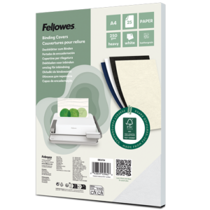 Fellowes Binding Covers A4 White 250 GSM 25 Pack White 250 gsm A4 25 Pack