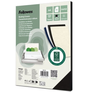 Fellowes Binding Covers A4 Black 250 GSM 25 Pack Black 250 gsm A4 25 Pack
