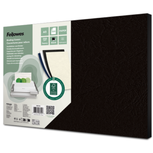 Fellowes Binding Covers A3 Black 250 GSM 100 Pack Black 250 gsm A3 100 Pack