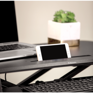 Fellowes Sit-Stand Workstation Corsivo™ Sit-Stand Workstation Two-tiered work surface Black
