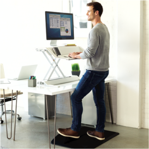 Fellowes Anti-Fatigue Mat ActiveFusion™ Anti-Fatigue Mat Step Design Black