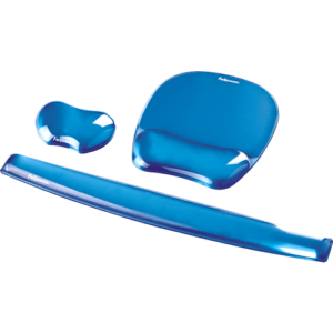 Fellowes Wrist Support / Mousepad Crystals™ Gel Mousepad Wrist Support Stain resistant / optical friendly Blue