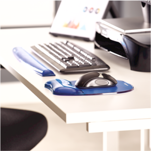 Fellowes Wrist Support / Mousepad Crystals™ Gel Mousepad Wrist Support Stain resistant / optical friendly Blue 3 9114120 2