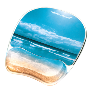 Fellowes Wrist Support / Mousepad Photo Gel Mousepad Wrist Support Stain resistant Sandy Beach