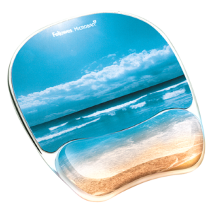 Fellowes Wrist Support / Mousepad Photo Gel Mousepad Wrist Support Stain resistant Sandy Beach 2 9179301 1