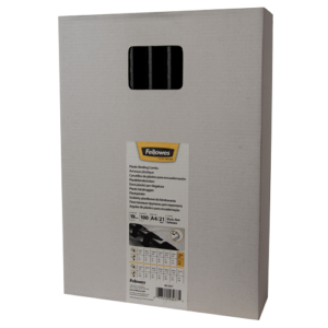 Fellowes Binding Combs Apex 19mm Comb Black 100 Pack Black 121 - 150 21 ring 100 Pack