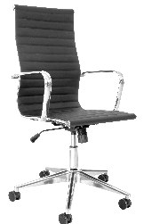 Blaze High Back Office Chair – Polished Aluminium Base