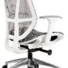 Crystal Mid Back Mesh Office Chair – White Frame
