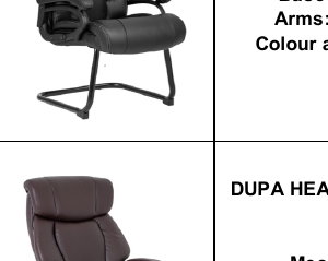Dupa Heavy Duty High Back Chair – Brown