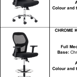 Chrome Katy Anne Draughtsman Chair